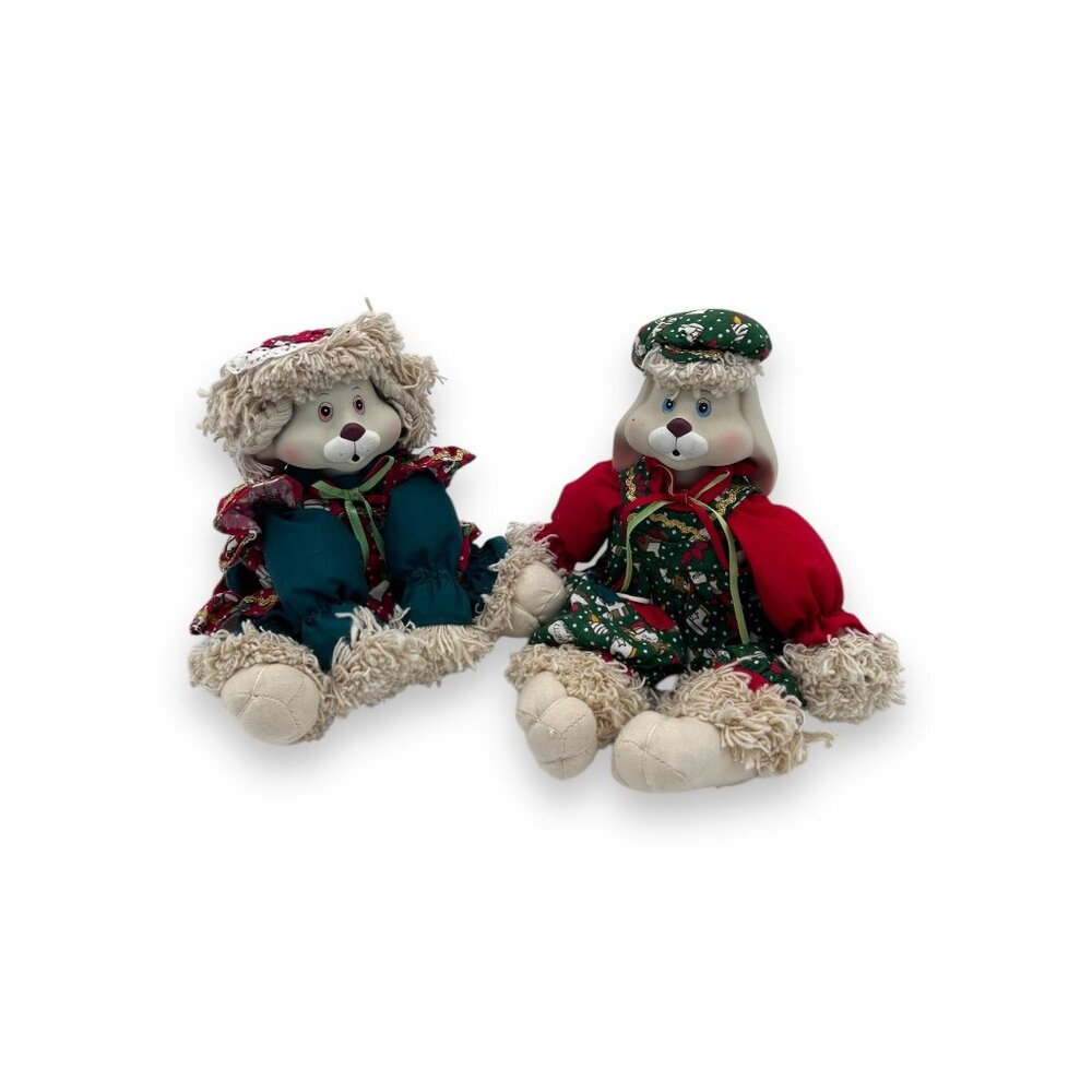 House of Lloyd Christmas Around the World Hip/Hop Bunny Set VTG 95 Shelf Sitter
